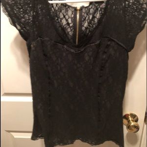 Corset Style Black Lace Top